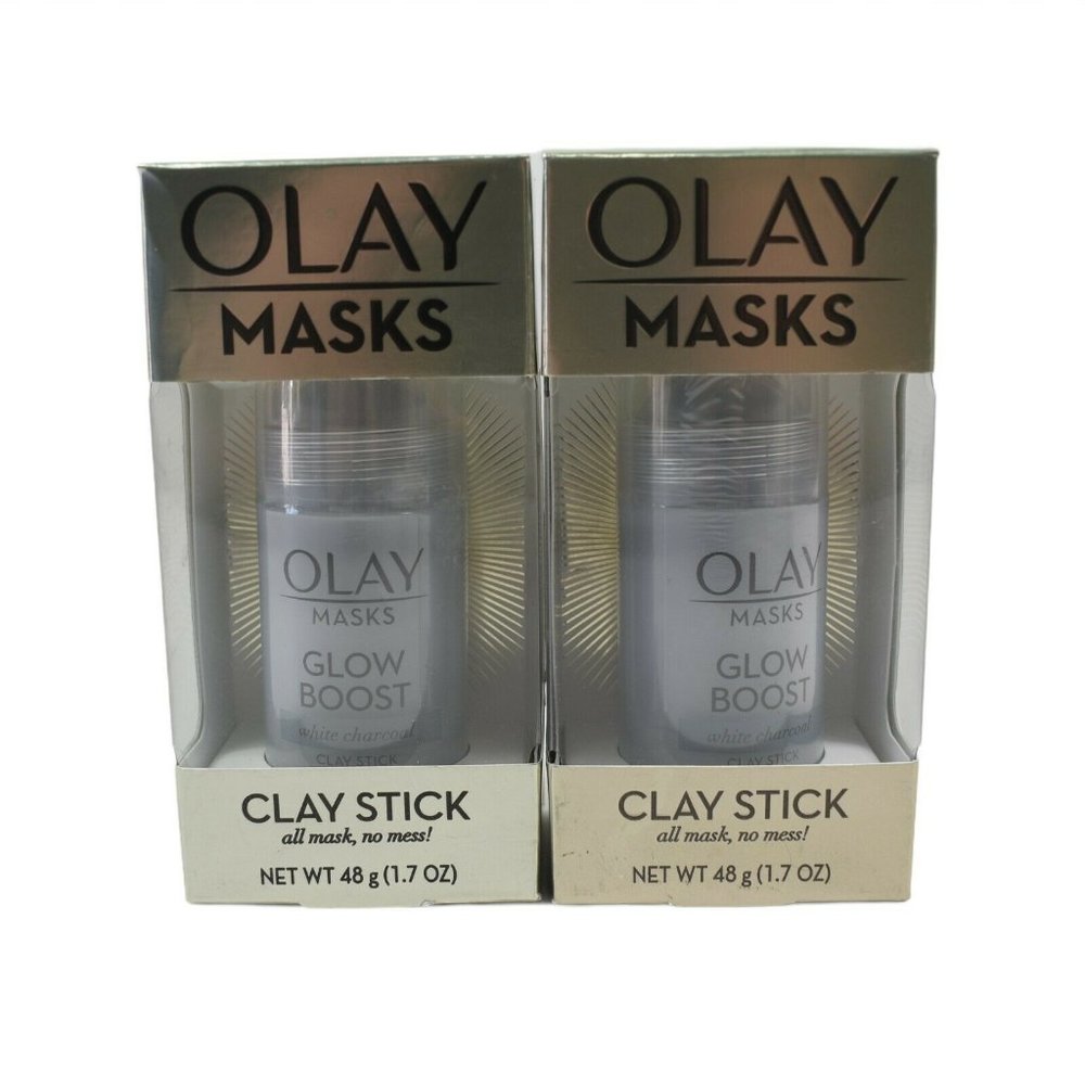 New 2 Olay Glow Boost White Charcoal Facial Mask